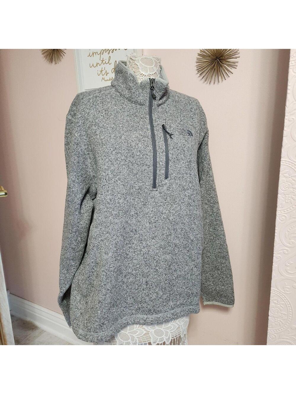 The North Face Gordon Lyons Gray Quarter-Zip Fleece Men’s XL flawless